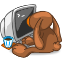 RemoteFlow logo — a dog resting beside a terminal